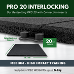 20mm Sprung PRO Interlocking Gym Tiles with Connection Inserts Included - MNEX PRO FIGHTING LIMITED