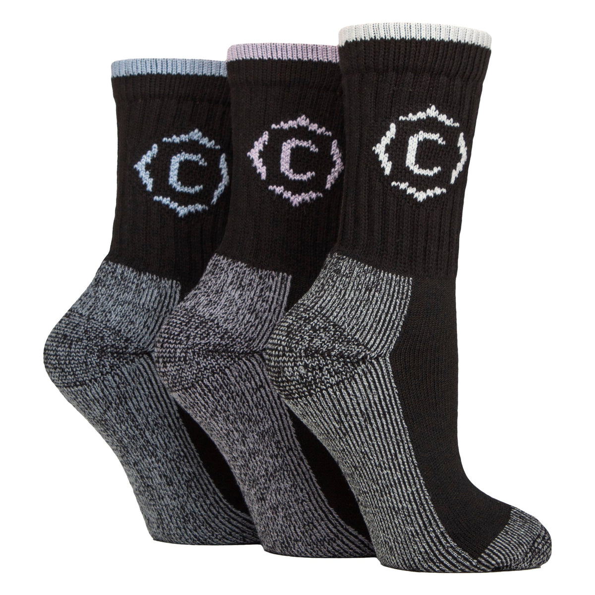 Country Pursuit Ladies Gritstone Heavy Duty Cushioned Hiking Socks - Reinforced Heel & Toe (UK 4-8)