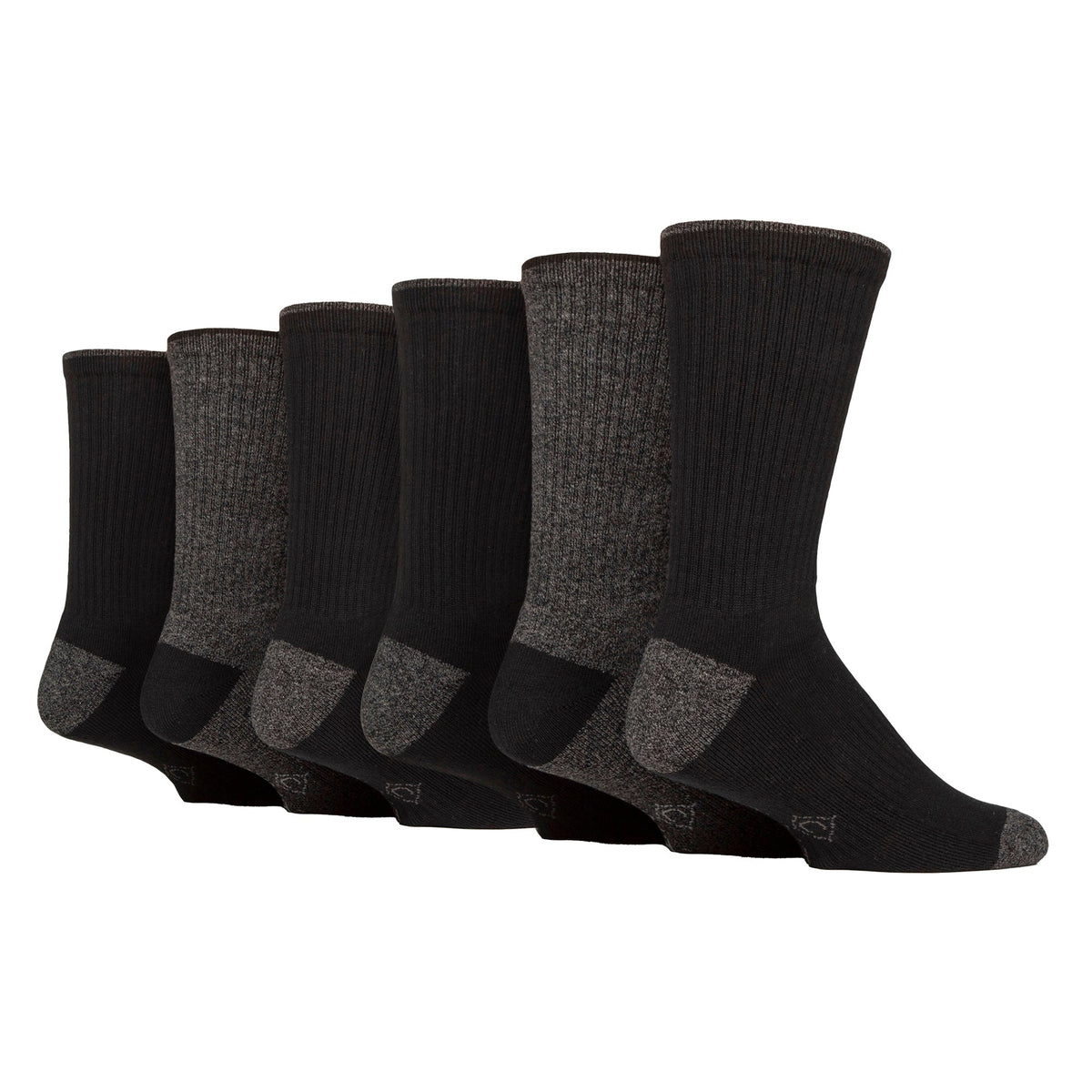 6 Pairs Men's Water Repellent Midweight Outdoor Socks for Hiking & Walking
