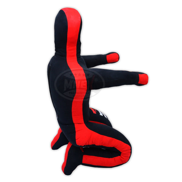 MNEX Pro Fighting MMA Grappling Dummy, Training Punching Bag, Blue and Black with Target, Martial Arts Practice Equipment Un-filled.