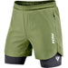 T16 2-in-1 Compression MMA Shorts #color_army-green
