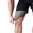 T16 2-in-1 Compression MMA Shorts #color_black