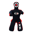 MNEX Pro Fighting MMA Grappling Dummy, Training Punching Bag, Blue and Black with Target, Martial Arts Practice Equipment Un-filled.