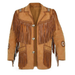 Traditional Western Leather Jacket with Fringe - Native American Style - MNEX PRO FIGHTING LIMITED