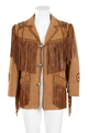 Traditional Western Leather Jacket with Fringe - Native American Style - MNEX PRO FIGHTING LIMITED