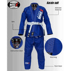 Blue Brazilian Jiu Jitsu Suits for Men's BJJ Gi Kids/Adult BJJ Suit Kimono 450Gsm.