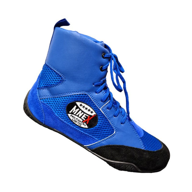Professional Men's Boxing Boots - Red - Black - Blue- UK 7 to 12 Kickboxing, MMA, Martial Arts.