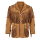 Traditional Western Leather Jacket with Fringe - Native American Style - MNEX PRO FIGHTING LIMITED