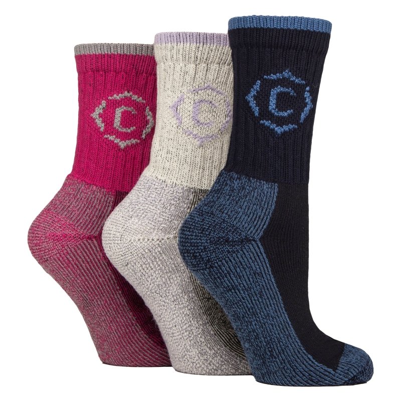 Country Pursuit Ladies Gritstone Heavy Duty Cushioned Hiking Socks - Reinforced Heel & Toe (UK 4-8) - MNEX PRO FIGHTING LIMITED