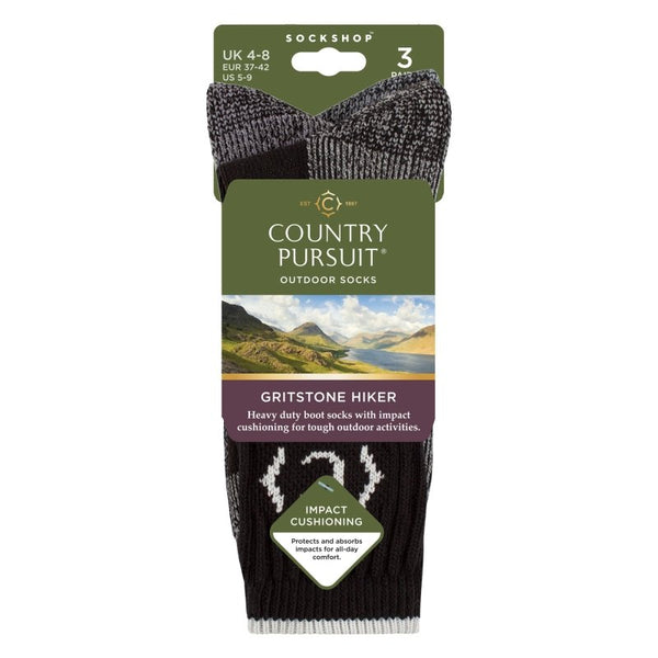 Country Pursuit Ladies Gritstone Heavy Duty Cushioned Hiking Socks - Reinforced Heel & Toe (UK 4-8) - MNEX PRO FIGHTING LIMITED