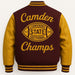 Maroon & Gold High School Football Custom Varsity Jacket - MNEX PRO FIGHTING LIMITED