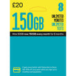 EE 150GB PAYG SIM Card £20 front