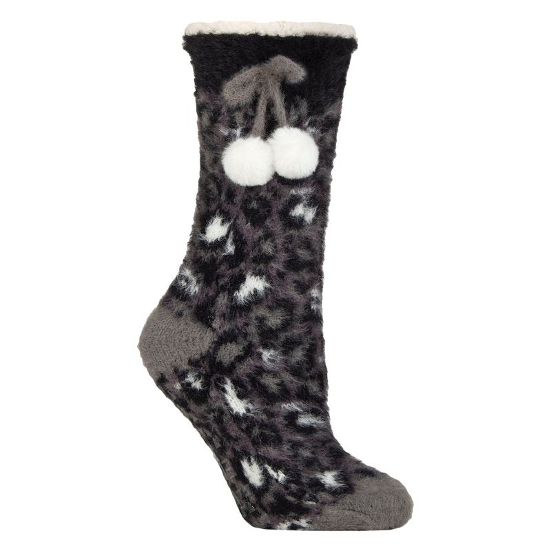 Elle Ladies Sherpa Lined Grip Socks - Warm Fluffy Cosy Non-Slip Comfort - MNEX PRO FIGHTING LIMITED