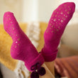 ELLE Women's Wool Mix Slipper Socks with Pompoms - 1 Pair - MNEX PRO FIGHTING LIMITED