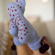 ELLE Women's Wool Mix Slipper Socks with Pompoms - 1 Pair - MNEX PRO FIGHTING LIMITED