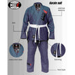 Grey Brazilian Jiu Jitsu Suits for Men's BJJ Gi Kids/Adult BJJ Suit Kimono 450Gsm - MNEX PRO FIGHTING LIMITED
