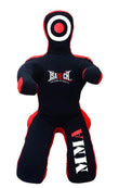 Isatech Boxing Training Bag for Mixed Martial Arts, Black and Red, Canvas Material, Sitting Position with Target - MNEX PRO FIGHTING LIMITED