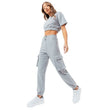 Justhype Sweat Crop T-Shirt - Cargo Joggers W LABON004 - MNEX PRO FIGHTING LIMITED