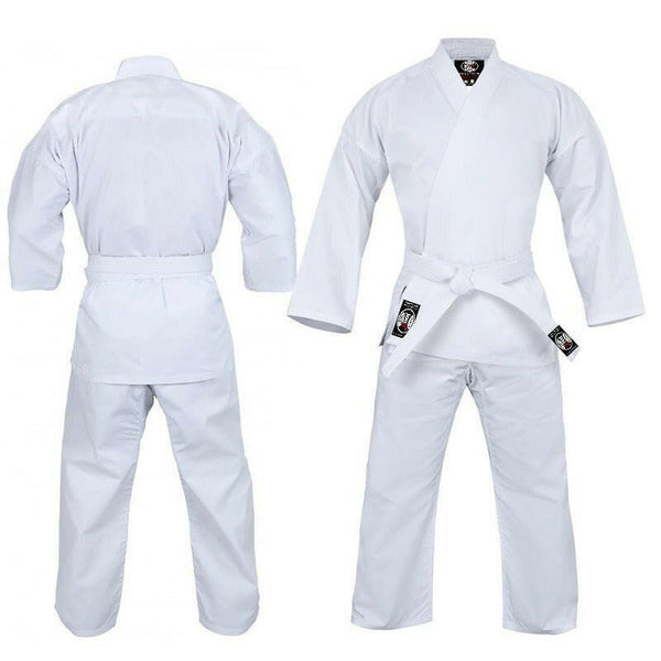 Karate Gi Uniform - 8oz Lightweight Judo Suit for Kids & Adults - Free Belt Included - Perfect for Competition, Training, & Martial Arts Classes.