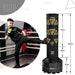 RDX Kt Ronin 4ft 2-In-1 Kids Free Standing Punch Bag Black With Gloves For Training & Workout Set#color_golden