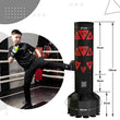 RDX Kt Ronin 4ft 2-In-1 Kids Free Standing Punch Bag Black With Gloves For Training & Workout Set#color_red
