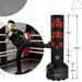 RDX Kt Ronin 4ft 2-In-1 Kids Free Standing Punch Bag Black With Gloves For Training & Workout Set#color_red