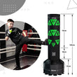RDX Kt Ronin 4ft 2-In-1 Kids Free Standing Punch Bag Black With Gloves For Training & Workout Set#color_green
