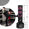 RDX Kt Ronin 4ft 2-In-1 Kids Free Standing Punch Bag Black With Gloves For Training & Workout Set#color_pink
