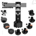 RDX Kt Ronin 4ft 2-In-1 Kids Free Standing Punch Bag Black With Gloves For Training & Workout Set#color_white