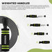 RDX X2 Adjustable 10.3ft Non-Slip Memory Foam Soft Handles jump Rope#color_green