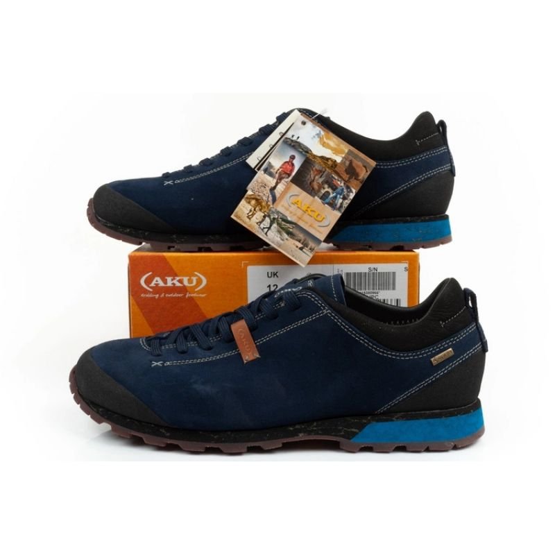 Men's Aku Bellamont 3 Suede Gore - Tex Hiking Shoes, Navy Blue [Model 504.3 735] - MNEX PRO FIGHTING LIMITED