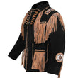 MENS COWBOY WESTERN SUEDE LEATHER JACKET WITH BONES BEADS FRINGES - BIKERS STYLE MENS CLASSIC FASHION. - MNEX PRO FIGHTING LIMITED