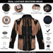 MENS COWBOY WESTERN SUEDE LEATHER JACKET WITH BONES BEADS FRINGES - BIKERS STYLE MENS CLASSIC FASHION. - MNEX PRO FIGHTING LIMITED