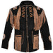 MENS COWBOY WESTERN SUEDE LEATHER JACKET WITH BONES BEADS FRINGES - BIKERS STYLE MENS CLASSIC FASHION. - MNEX PRO FIGHTING LIMITED