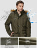 Mens Fleece Jacket Windbreaker Parka Removable Hood Army Green S WenVen - MNEX PRO FIGHTING LIMITED