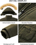 Mens Fleece Jacket Windbreaker Parka Removable Hood Army Green S WenVen - MNEX PRO FIGHTING LIMITED