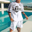 Men's Printed T-Shirt & Shorts Set – Casual Summer Two-Piece Outfit - MNEX PRO FIGHTING LIMITED