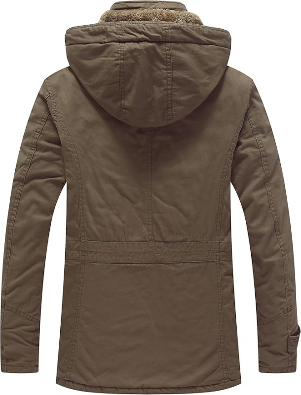 Men's Thickened Fleece Parka Jacket With Removable Hood - Size S, Insulated - MNEX PRO FIGHTING LIMITED