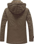 Men's Thickened Fleece Parka Jacket With Removable Hood - Size S, Insulated - MNEX PRO FIGHTING LIMITED