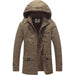 Men's Thickened Fleece Parka Jacket With Removable Hood - Size S, Insulated - MNEX PRO FIGHTING LIMITED