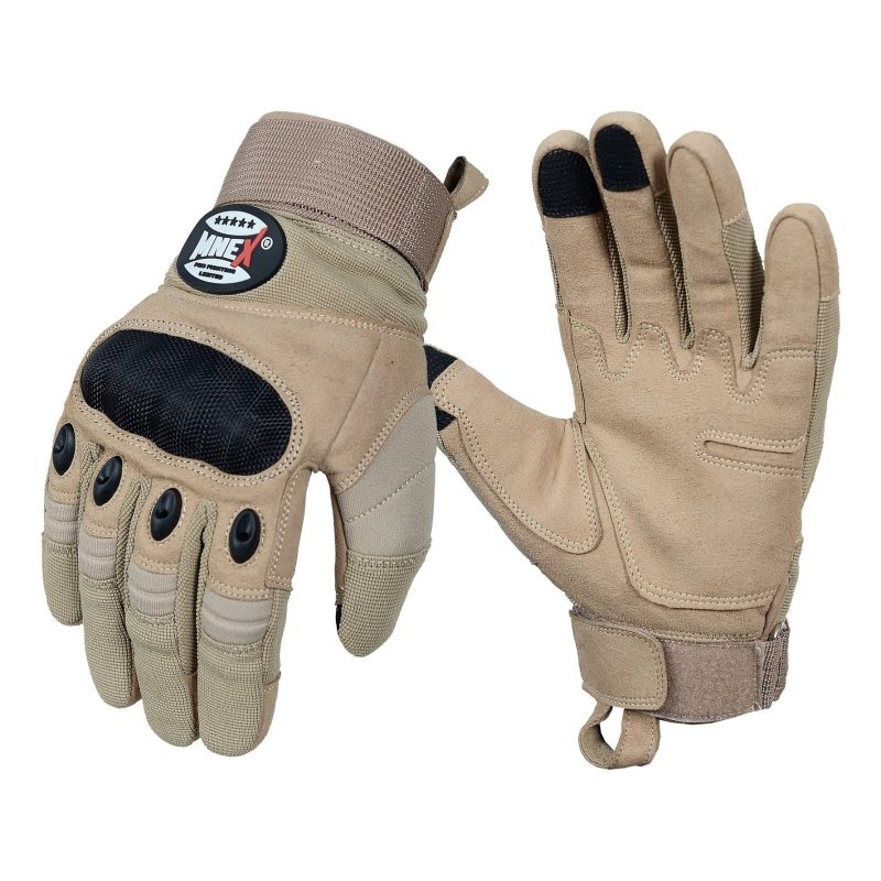 Men's Touchscreen Hiking Gloves - Waterproof Outdoor Sports Gloves Size - S - M - L - XL Tan - MNEX PRO FIGHTING LIMITED