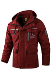 Men's Waterproof Windbreaker Jacket - Hooded Winter Coat with Fleece Lining - MNEX PRO FIGHTING LIMITED