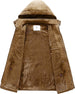 Mens Winter Parka Jacket Thick Fleece Lining Hooded Coat WenVen, Size XL - MNEX PRO FIGHTING LIMITED