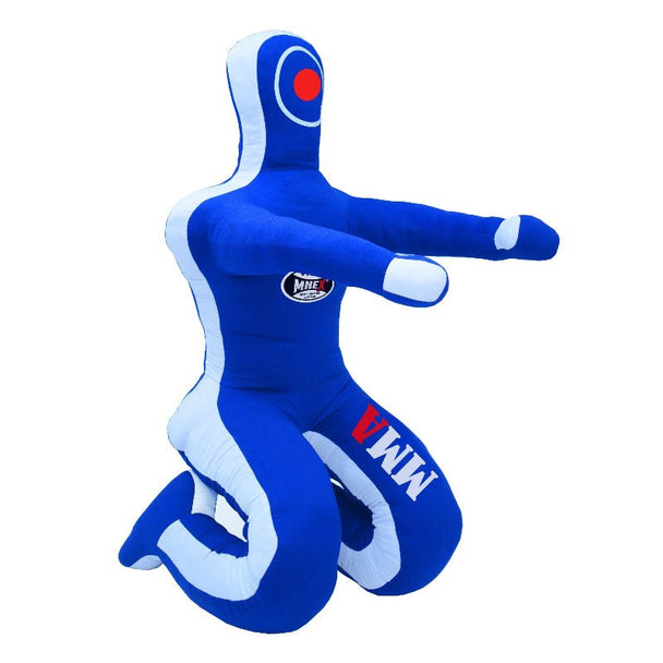 MNEX Pro Fighting MMA Grappling Dummy, Training Punching Bag, Blue and Black with Target, Martial Arts Practice Equipment (Blue, 5ft (60")) - MNEX PRO FIGHTING LIMITED
