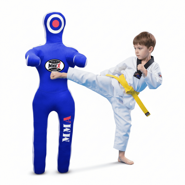 MNEX Pro Standing Dummy - 4ft Unfilled BJJ MMA Training (Blue) - MNEX PRO FIGHTING LIMITED