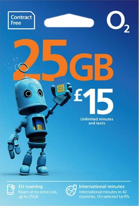 O2 UK Prepaid SIM - 21GB Data Unlimited Calls Free EU Roaming - MNEX PRO FIGHTING LIMITED