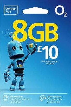 O2 UK Prepaid SIM Card - £10 PAYG Top - Up - MNEX PRO FIGHTING LIMITED