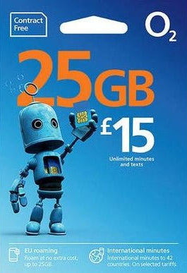 O2 UK Prepaid SIM Card - £15 PAYG Top - Up - MNEX PRO FIGHTING LIMITED
