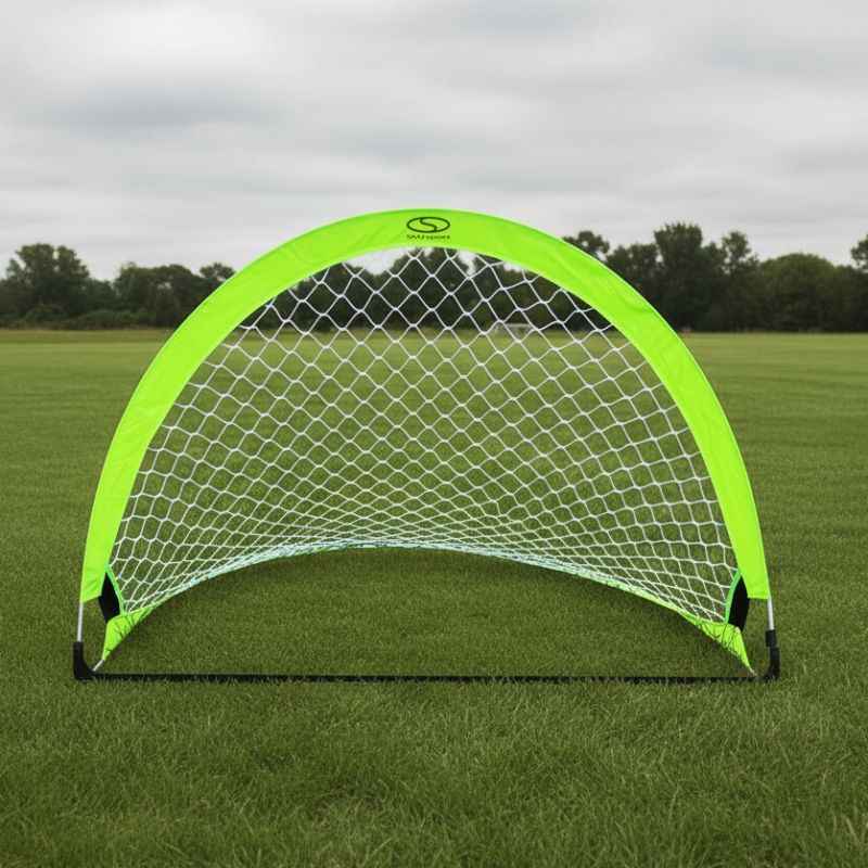 Pop-up soccer training goal - neon green (M) 120x80x80 cm - MNEX PRO FIGHTING LIMITED