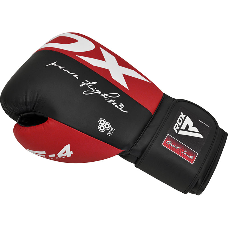 RDX F4 Boxing Sparring Gloves Hook & Loop#color_red